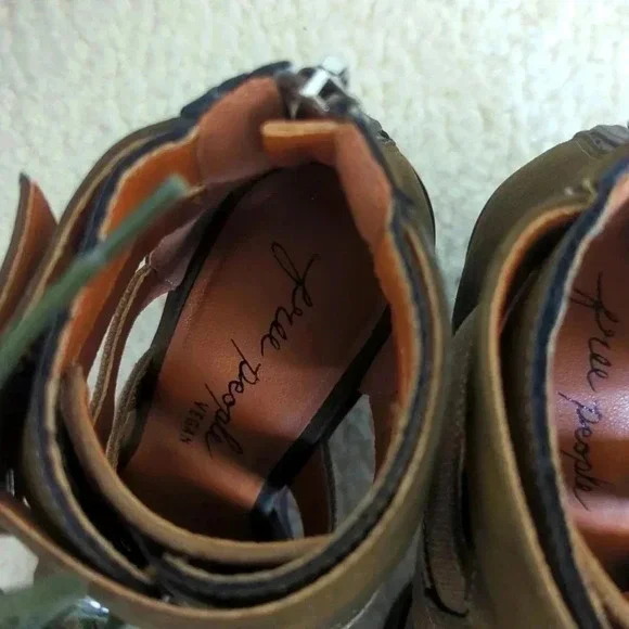 Free People Vegan Leather Cameilla Ankle Heels‎ - Picture 7 of 9